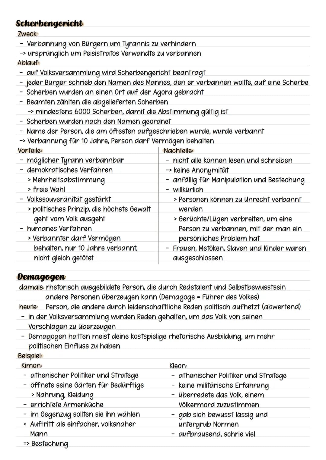 DIE ATTISCHE DEMOKRATIE
Entwicklung
Athener Sozialstruktur:
Archonten (9 Adlige)
haben die Macht
nur kontrolliert von
Areopag (Adlesrat)
ein