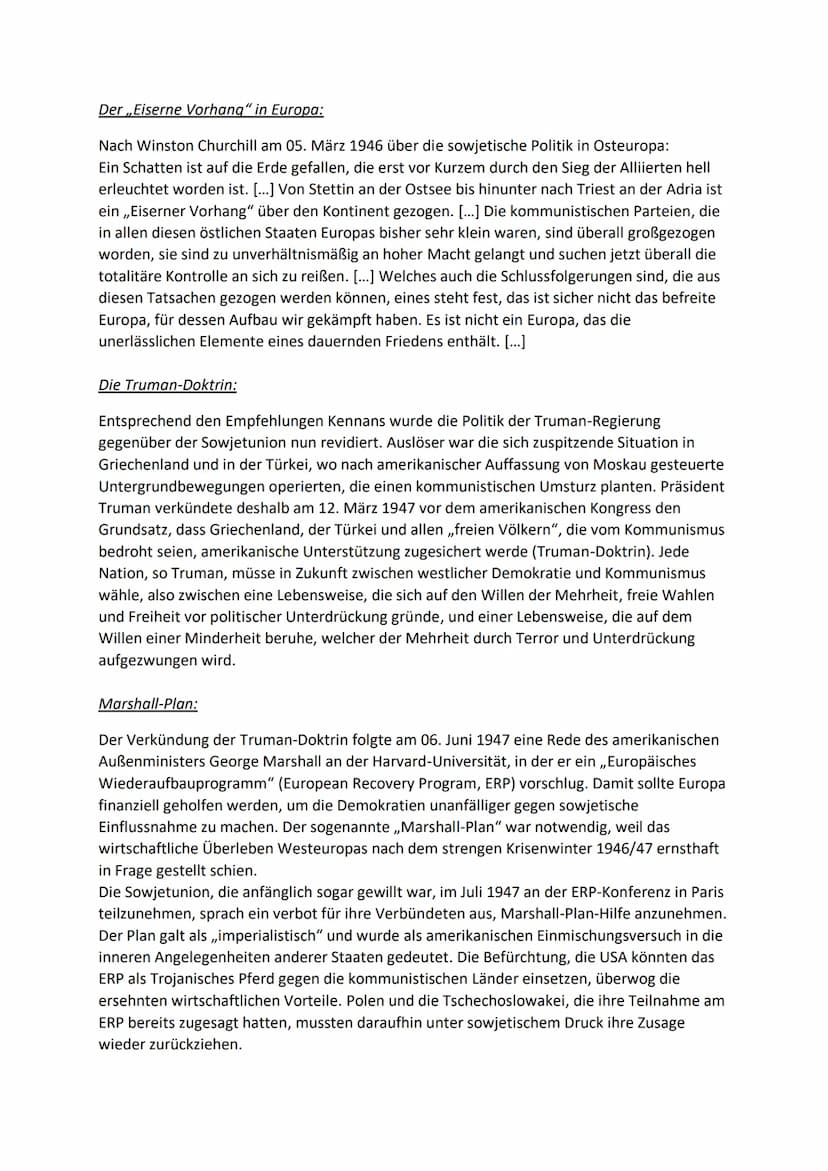 DER KALTE KRIEG
Kalter Krieg - Die Geschichte des Begriffs:
Der Begriff ,,Kalter Krieg" wurde erstmals 1946 für die Auseinandersetzung zwisc