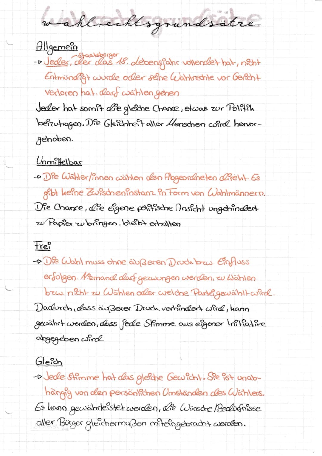 Wie lauten die 5 Wahlgrundsätze? - Einfache Erklärung für Kinder