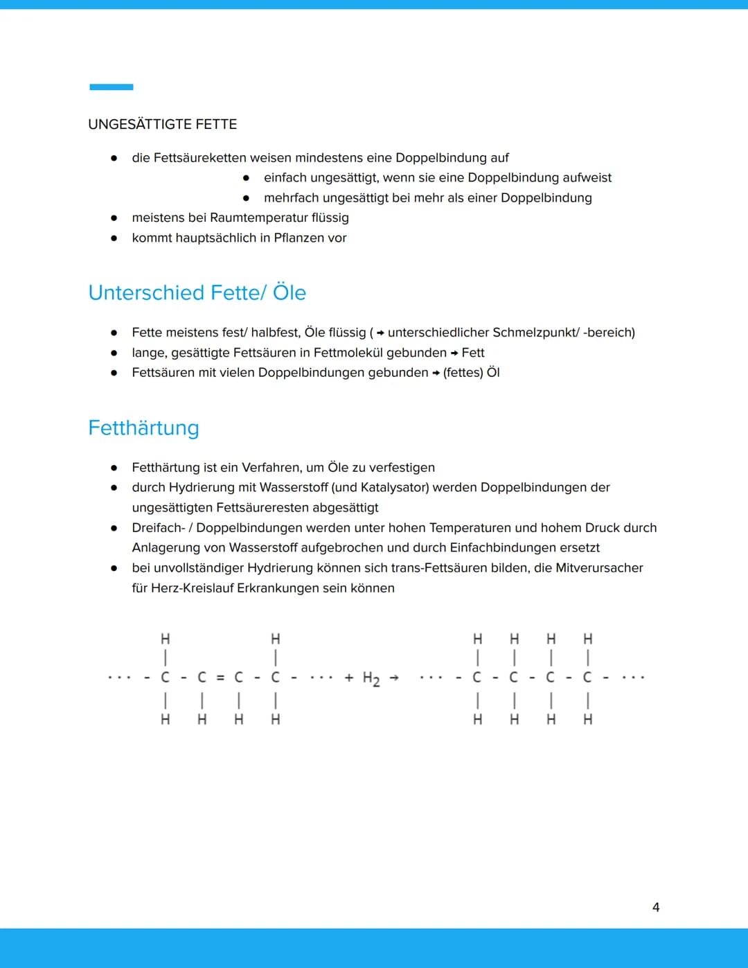 Übersicht
FETTE
Gliederung
1. Allgemeines
2. Herstellung und Bildung
3. Vorkommen und Zusammensetzung natürlicher Fette
4. Struktur (mit Bei