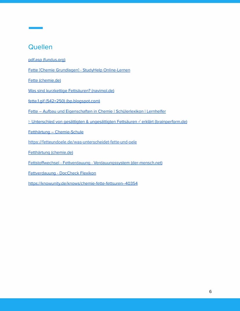 Übersicht
FETTE
Gliederung
1. Allgemeines
2. Herstellung und Bildung
3. Vorkommen und Zusammensetzung natürlicher Fette
4. Struktur (mit Bei