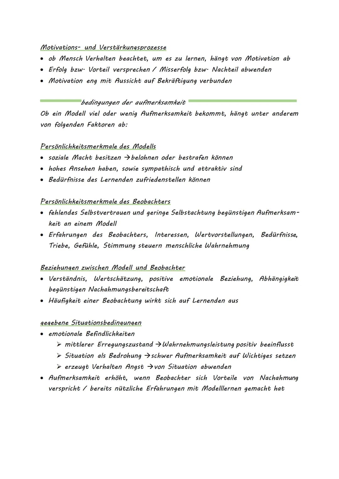 SOZIAL-KOGNITIVE LERNTHEORIE
NACH BANDURA'
Lernen am Modell bedeutet den Prozess, in welchem eine Person, der
Beobachter, bestimmte Erlebens