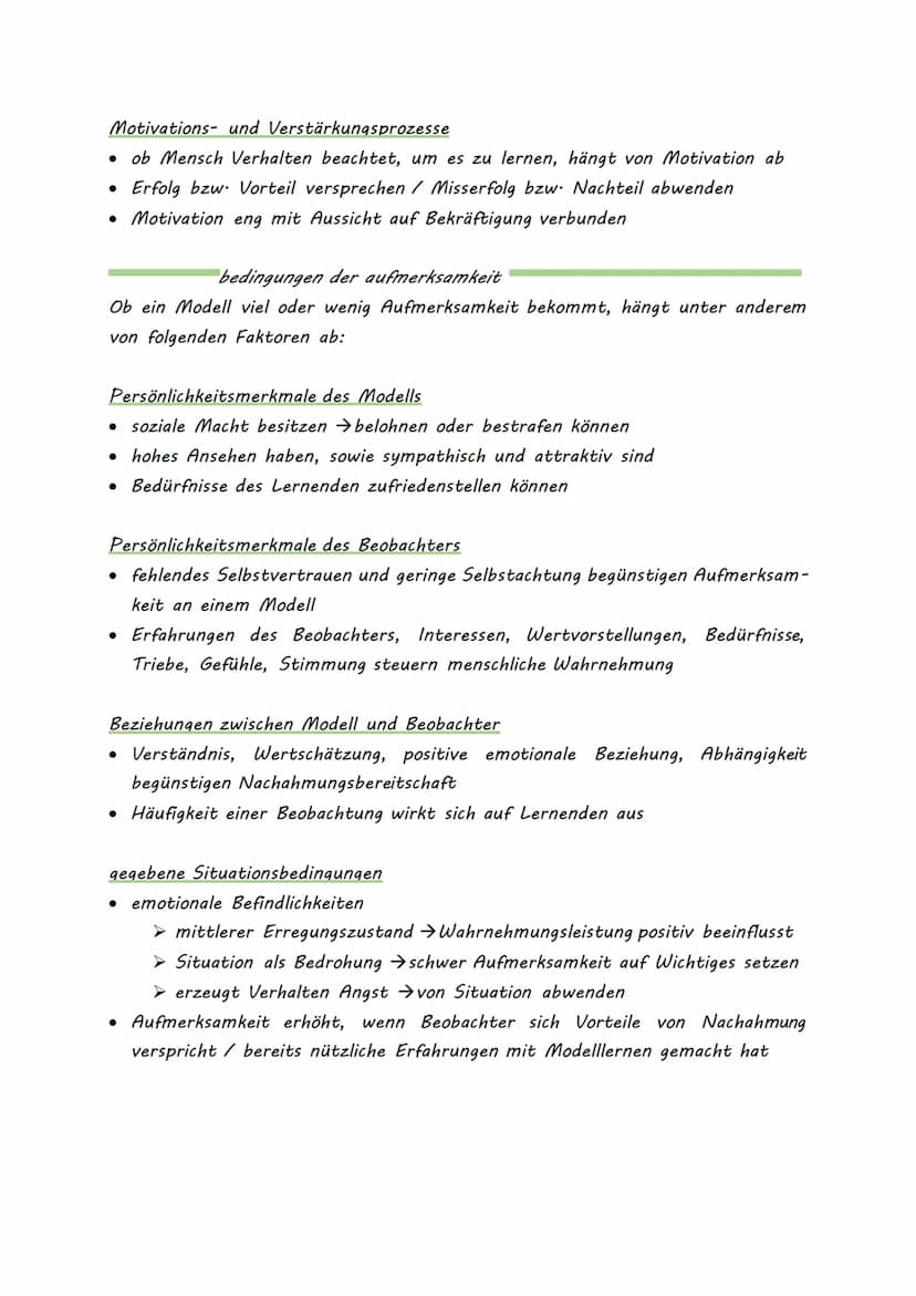 SOZIAL-KOGNITIVE LERNTHEORIE
NACH BANDURA'
Lernen am Modell bedeutet den Prozess, in welchem eine Person, der
Beobachter, bestimmte Erlebens