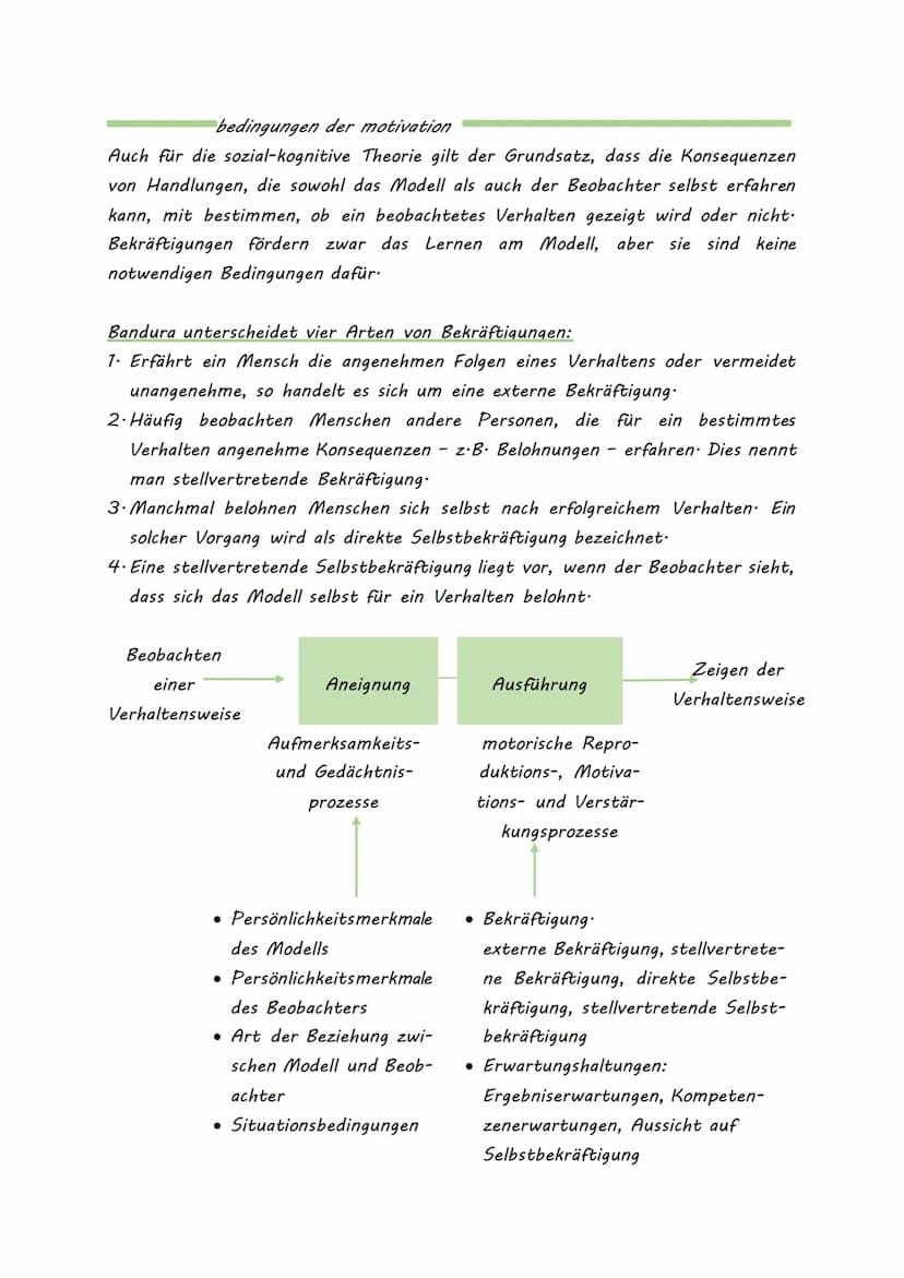 SOZIAL-KOGNITIVE LERNTHEORIE
NACH BANDURA'
Lernen am Modell bedeutet den Prozess, in welchem eine Person, der
Beobachter, bestimmte Erlebens