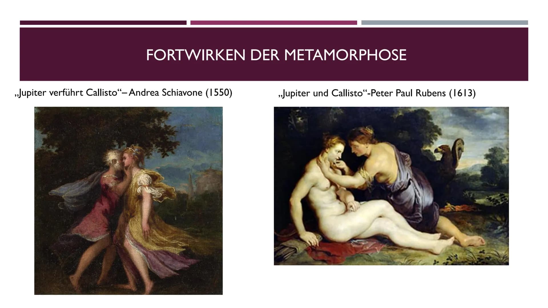 JUPITER UND CALLISTO
EINE METAMORPHOSE VON OVID I. Geschehensablauf
2. Figurenkonstellation und Charakteristik
3. Ort der Handlung
4.
5. Ana