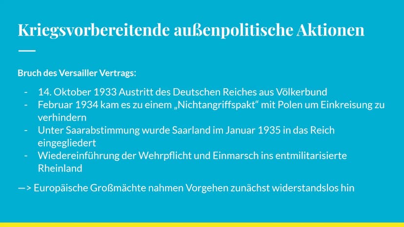 „Peace in our time"
NS Außenpolitik und britische
Appeasementpoltik
von Olivia und Anna Q2 Inhaltsverzeichnis
1. Teil -> NS-Außenpolitik
2. 