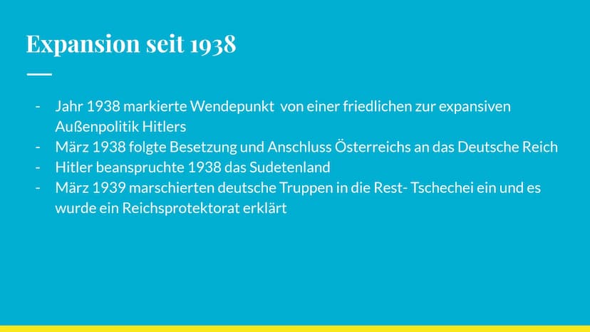 „Peace in our time"
NS Außenpolitik und britische
Appeasementpoltik
von Olivia und Anna Q2 Inhaltsverzeichnis
1. Teil -> NS-Außenpolitik
2. 