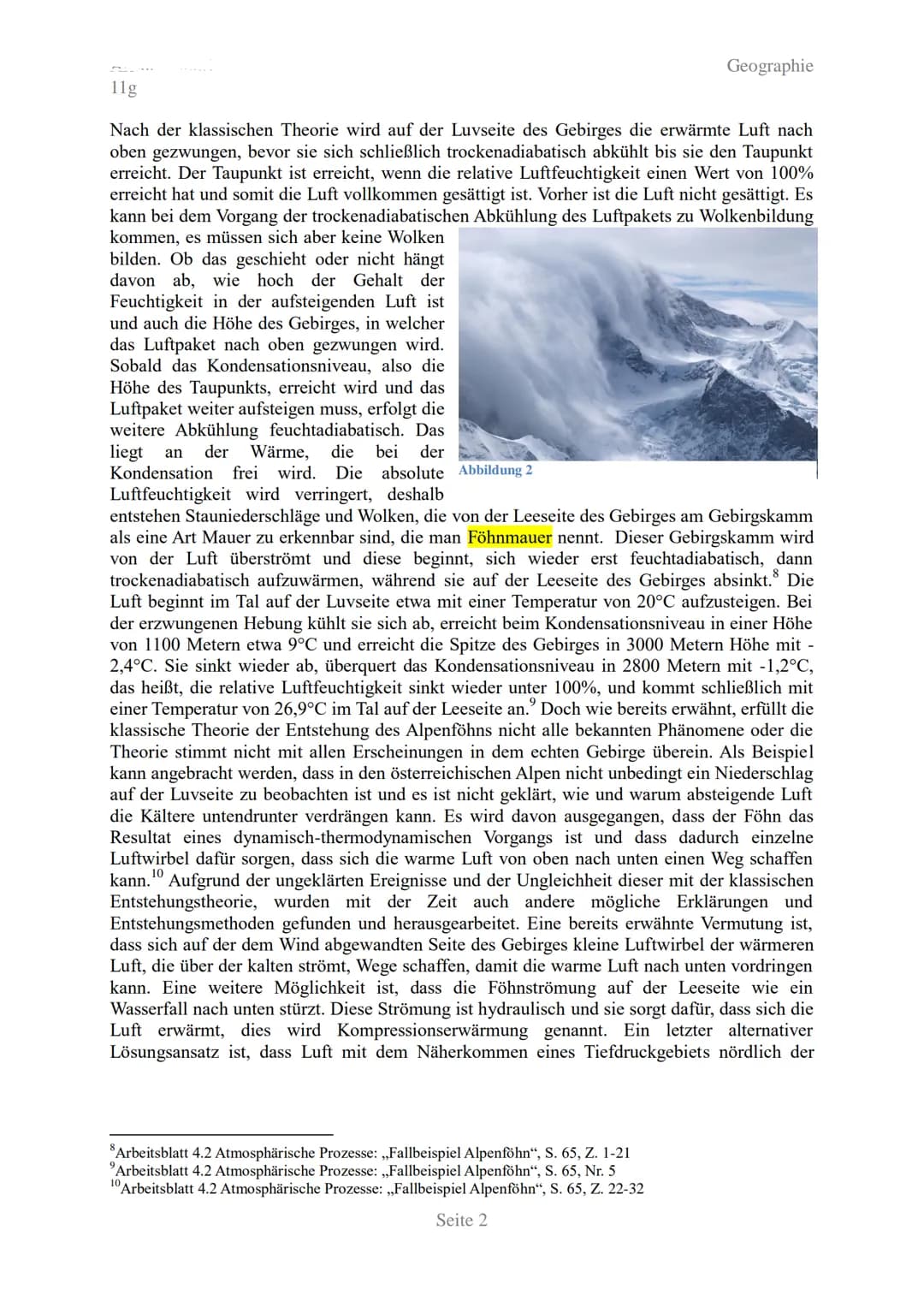 11g
Geographie
Regionale Windsysteme
Anhand der Fallbeispiele Alpenföhn und Böhmischer Wind
1. Regionales Windsystem
Ein regionales Windsyst