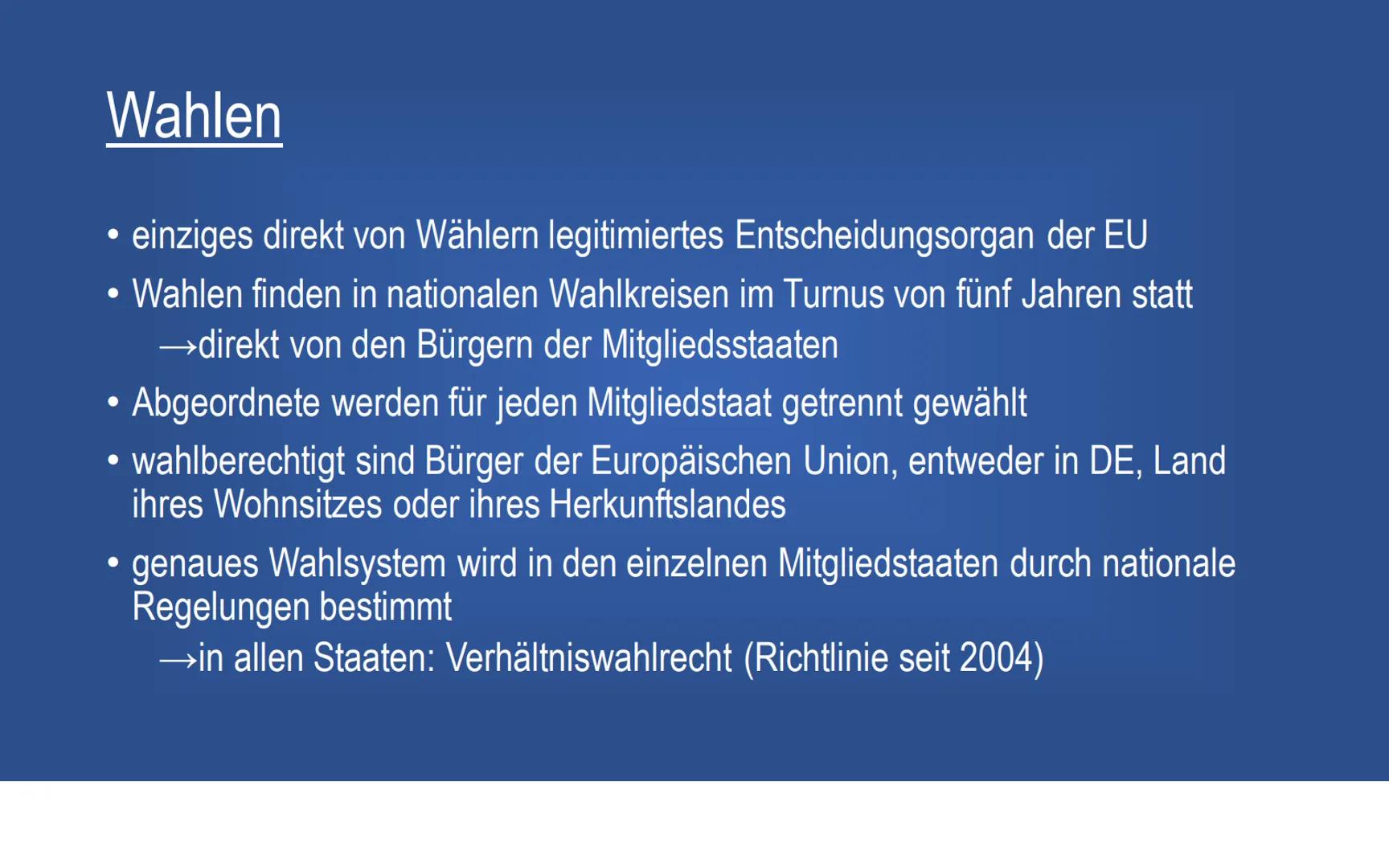 Europäisches Parlament Inhalt
Allgemeines
Geschichte
Zusammensetzung
Wahlen
Aufgaben
Kritik
Quellen
Parlamentum Europaeum Allgemeines
●
●
Gr
