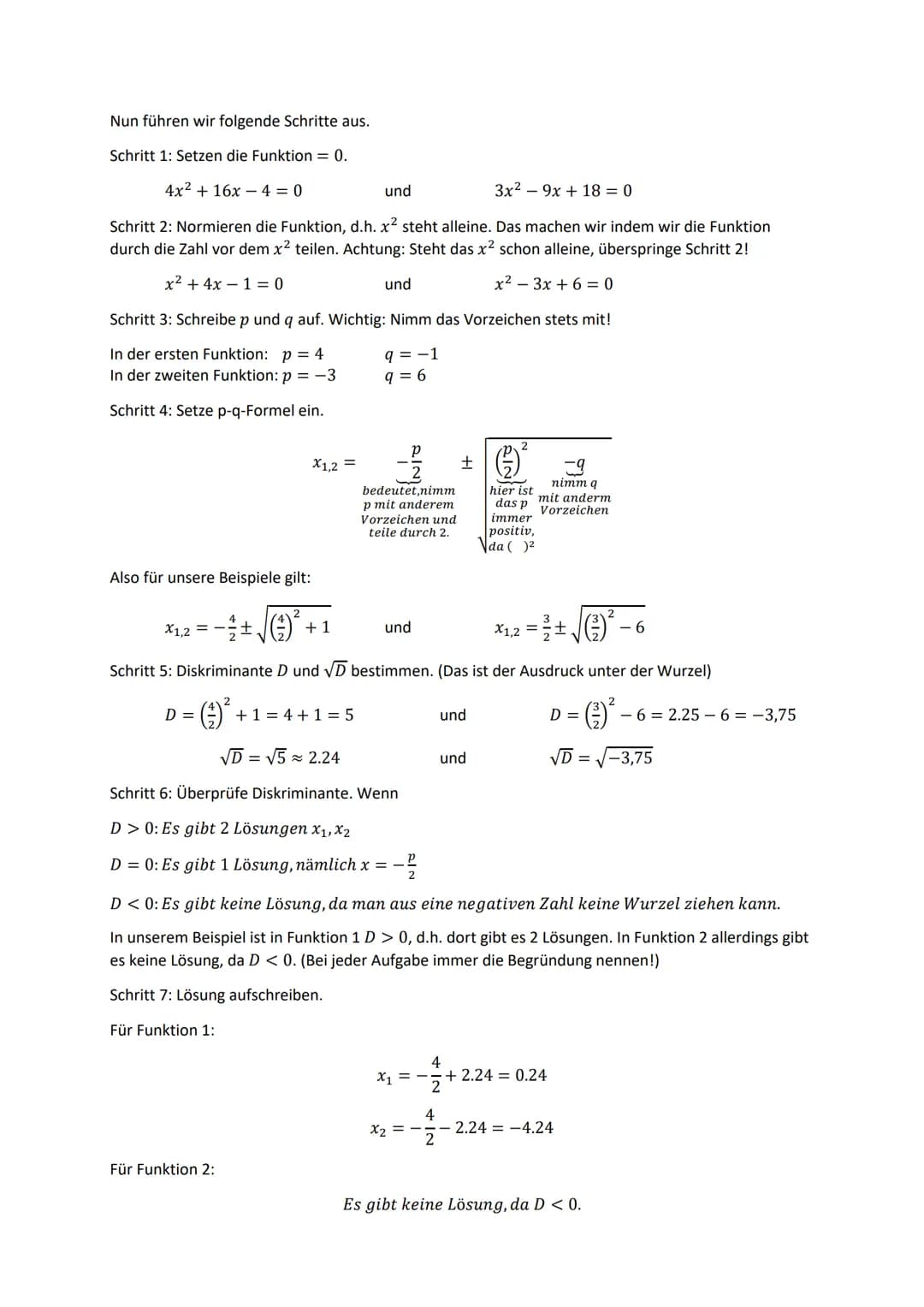 Zusammenfassung Klassenarbeit ,quadratische Funktionen"
Diese Zusammenfassung enthält eine Step-by-Step Solution für (fast) alle Aufgabentyp