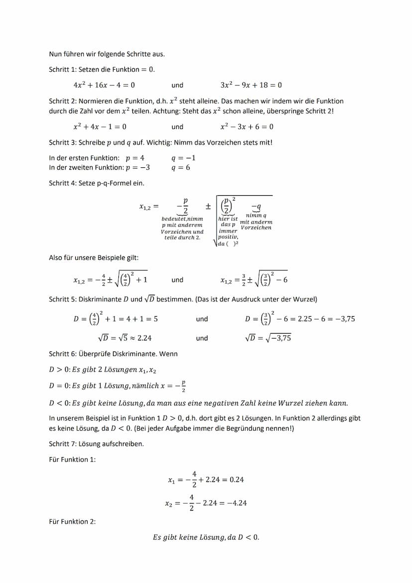 Zusammenfassung Klassenarbeit ,quadratische Funktionen"
Diese Zusammenfassung enthält eine Step-by-Step Solution für (fast) alle Aufgabentyp