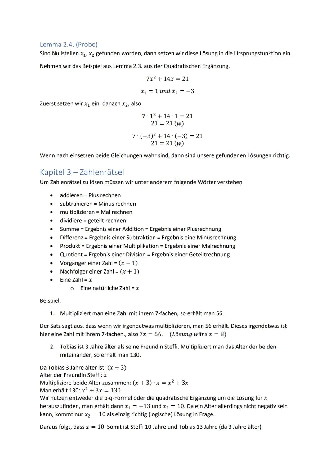 Zusammenfassung Klassenarbeit ,quadratische Funktionen"
Diese Zusammenfassung enthält eine Step-by-Step Solution für (fast) alle Aufgabentyp