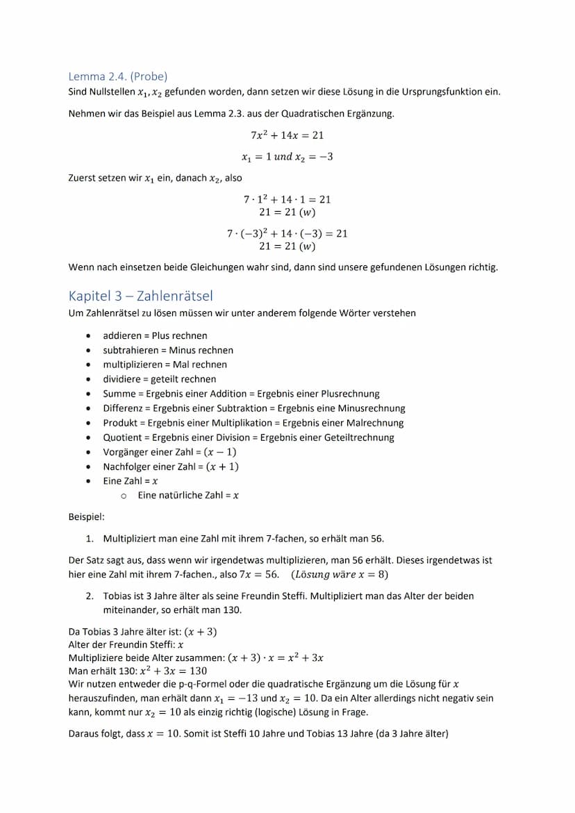 Zusammenfassung Klassenarbeit ,quadratische Funktionen"
Diese Zusammenfassung enthält eine Step-by-Step Solution für (fast) alle Aufgabentyp