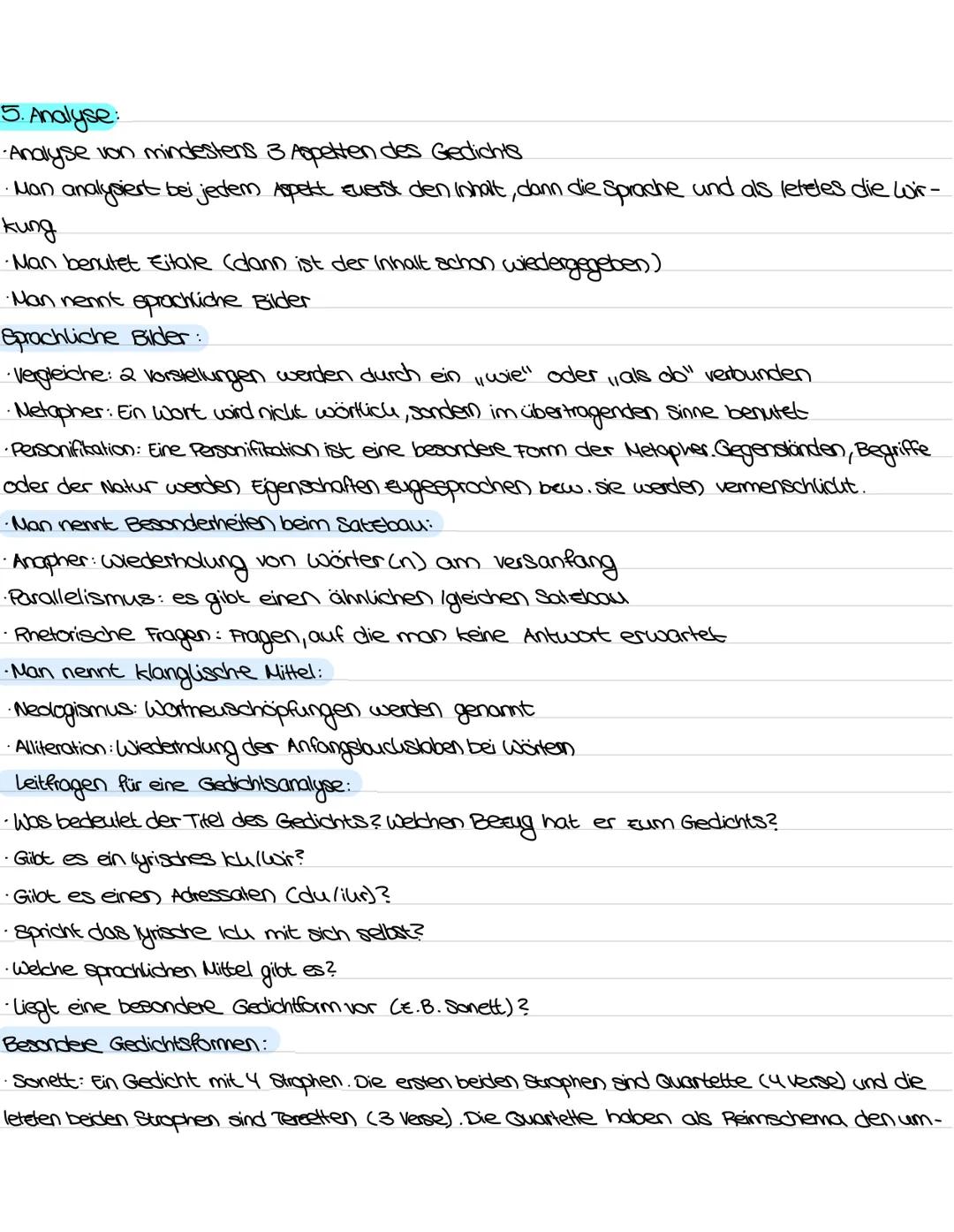 2. Klassenarbeit im Fach Deutsch: Gedichtsanalyse

1. Einleitungssatz:

Titel (des Gedichis)

A utor (steht meistens über dem Titel)

Thema 