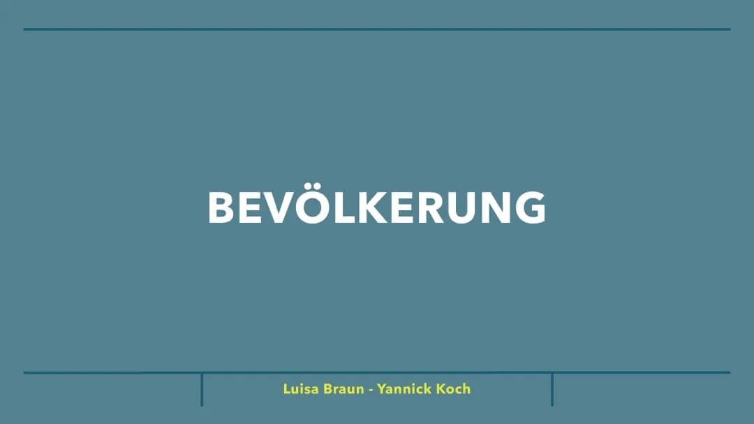 Bevölkerung 