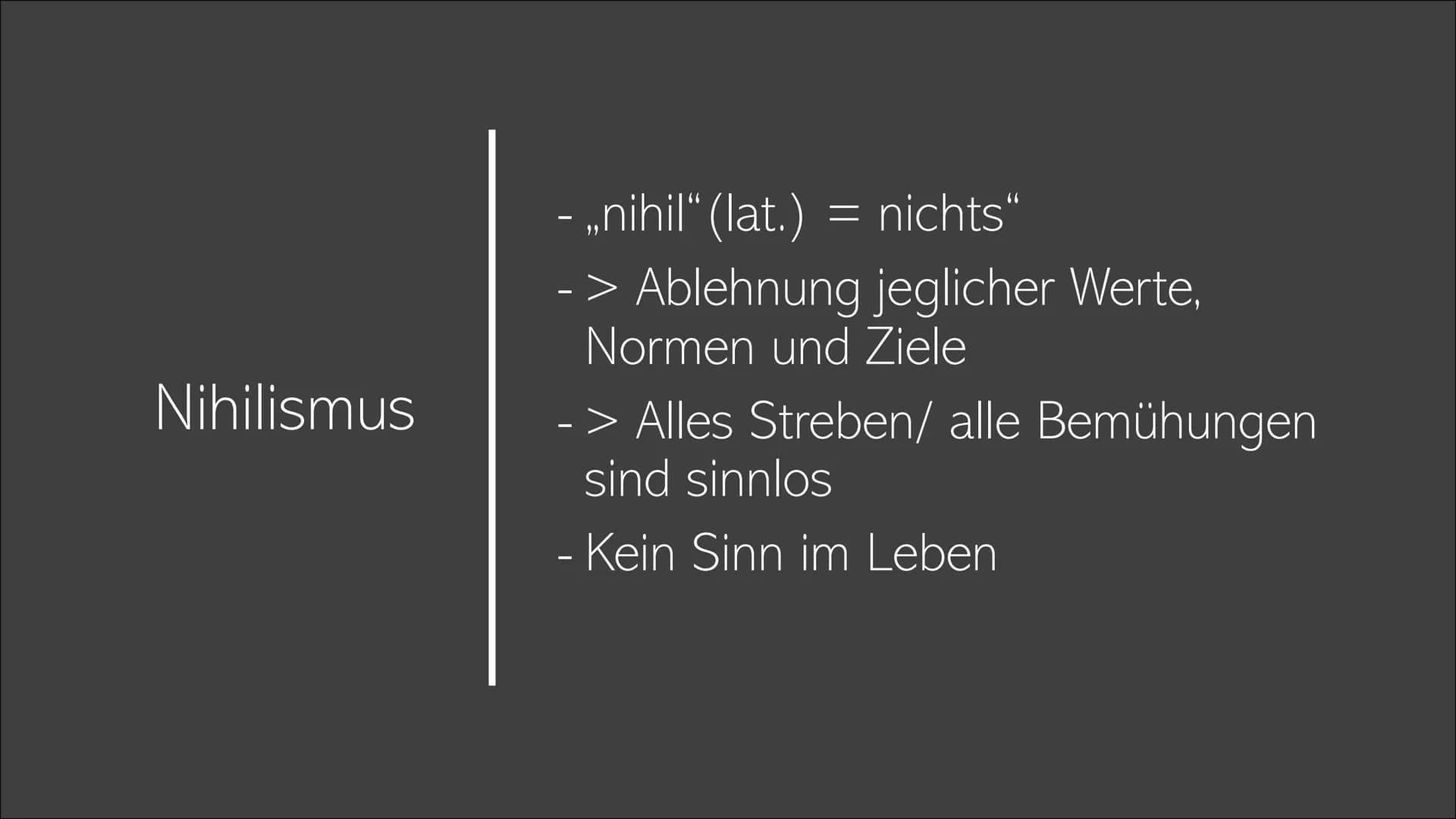 Du gehst zu Frauen? Vergiss
die Peitsche nicht! Friedrich Nietzsche
Nihilismus
(1844-1900) Inhalt
Leben Nietzsches
• Was ist Nihilismus
●
●
