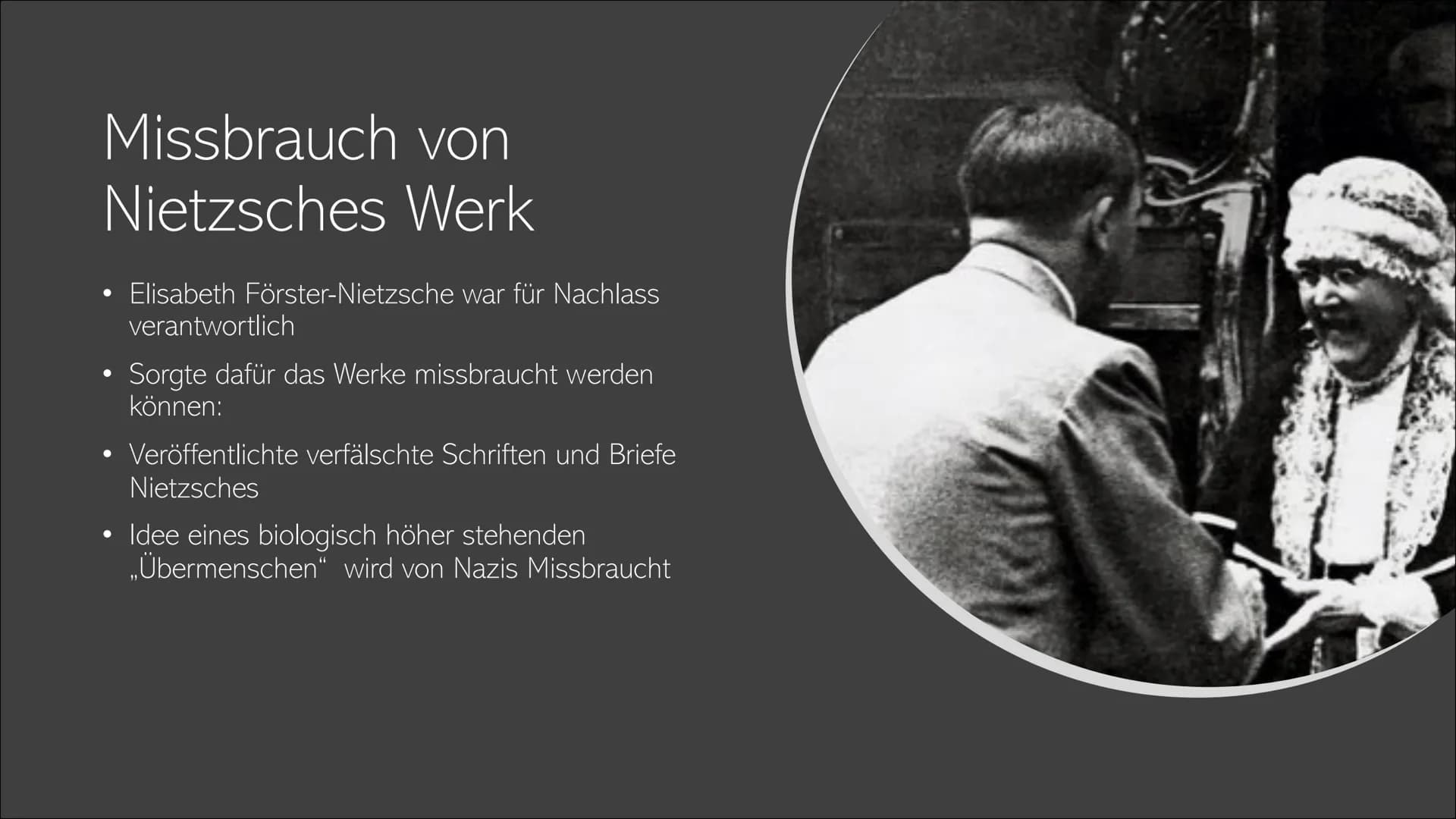 Du gehst zu Frauen? Vergiss
die Peitsche nicht! Friedrich Nietzsche
Nihilismus
(1844-1900) Inhalt
Leben Nietzsches
• Was ist Nihilismus
●
●
