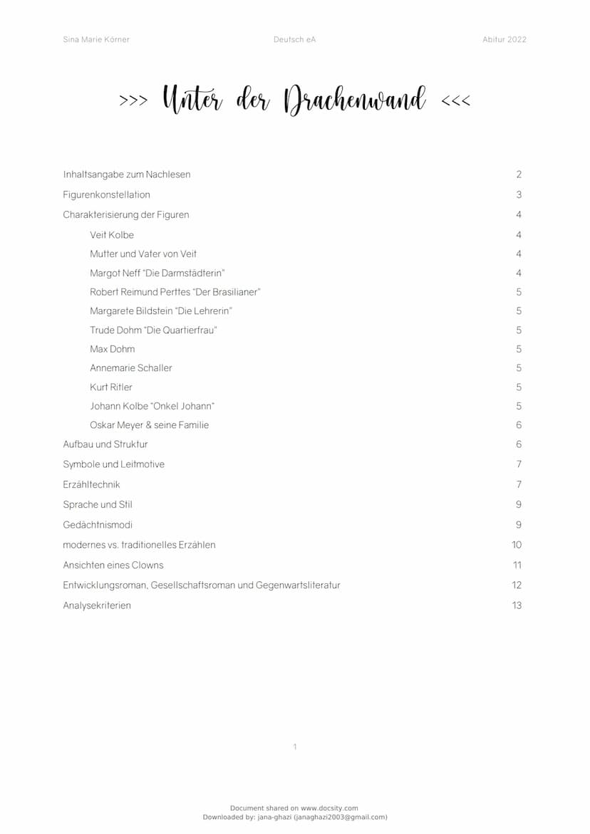 docsity
Deutsch LK - Unter der
Drachenwand
Deutsch
13 pag.
Document shared on www.docsity.com
Downloaded by: jana-ghazi (janaghazi2003@gmail