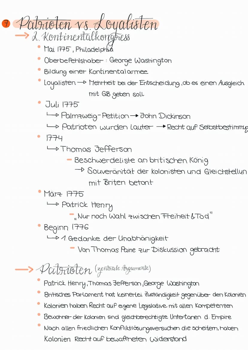 LERNZETTEL
FFEE
kla
Was muss man wissen?
Vorgeschichte d. Amerikanischen Revolution ✓
Siebenjähriger Krieg ✓
Steuerstreit ✓
Die 6 Phasen der
