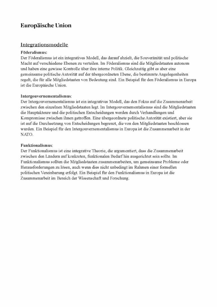 Know Europäische Union (Inhaltsfeld 5)  thumbnail