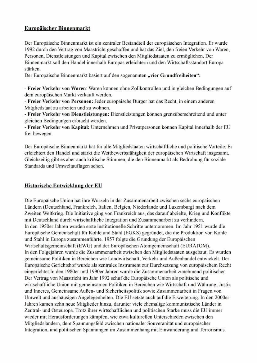 Europäische Union
Integrationsmodelle
Föderalismus:
Der Föderalismus ist ein integratives Modell, das darauf abzielt, die Souveränität und p
