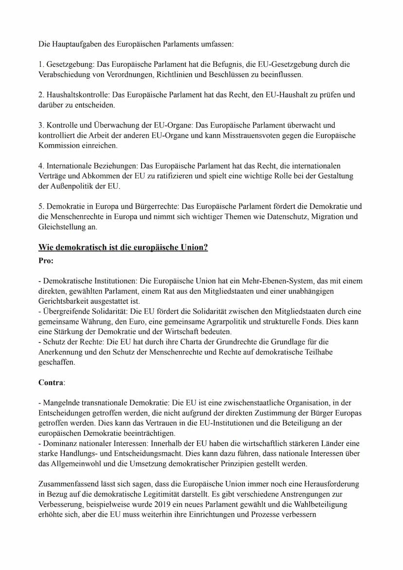 Europäische Union
Integrationsmodelle
Föderalismus:
Der Föderalismus ist ein integratives Modell, das darauf abzielt, die Souveränität und p