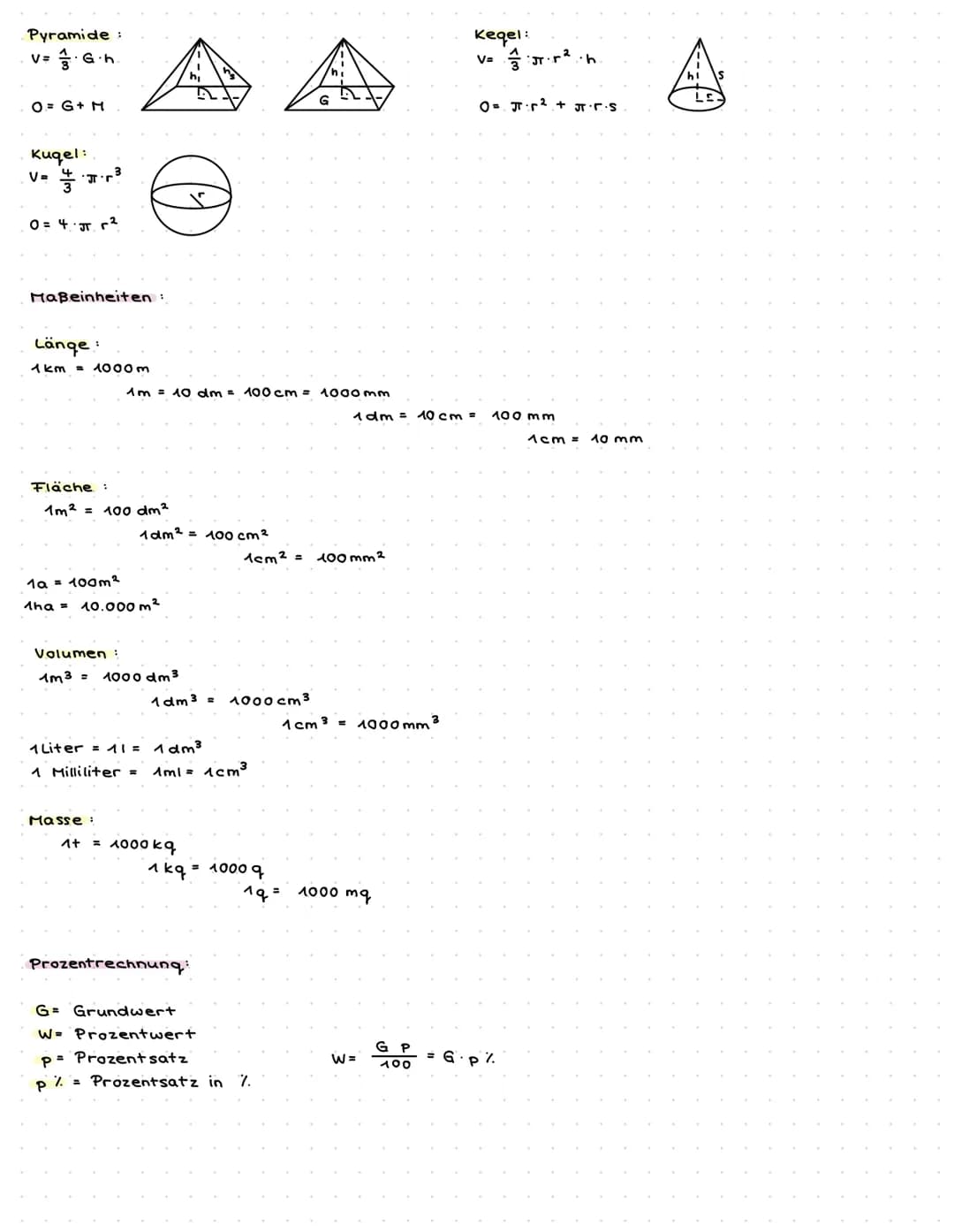 formelsammlung: 10. Klasse
Fiquren: A= Flächeninhalt
Quadrat:
A = 9²
u = 4:a
Dreieck :
A: 9. hg
2
u= a + b + c
Trapez:
a+c
2
A=
h
a
Satz des