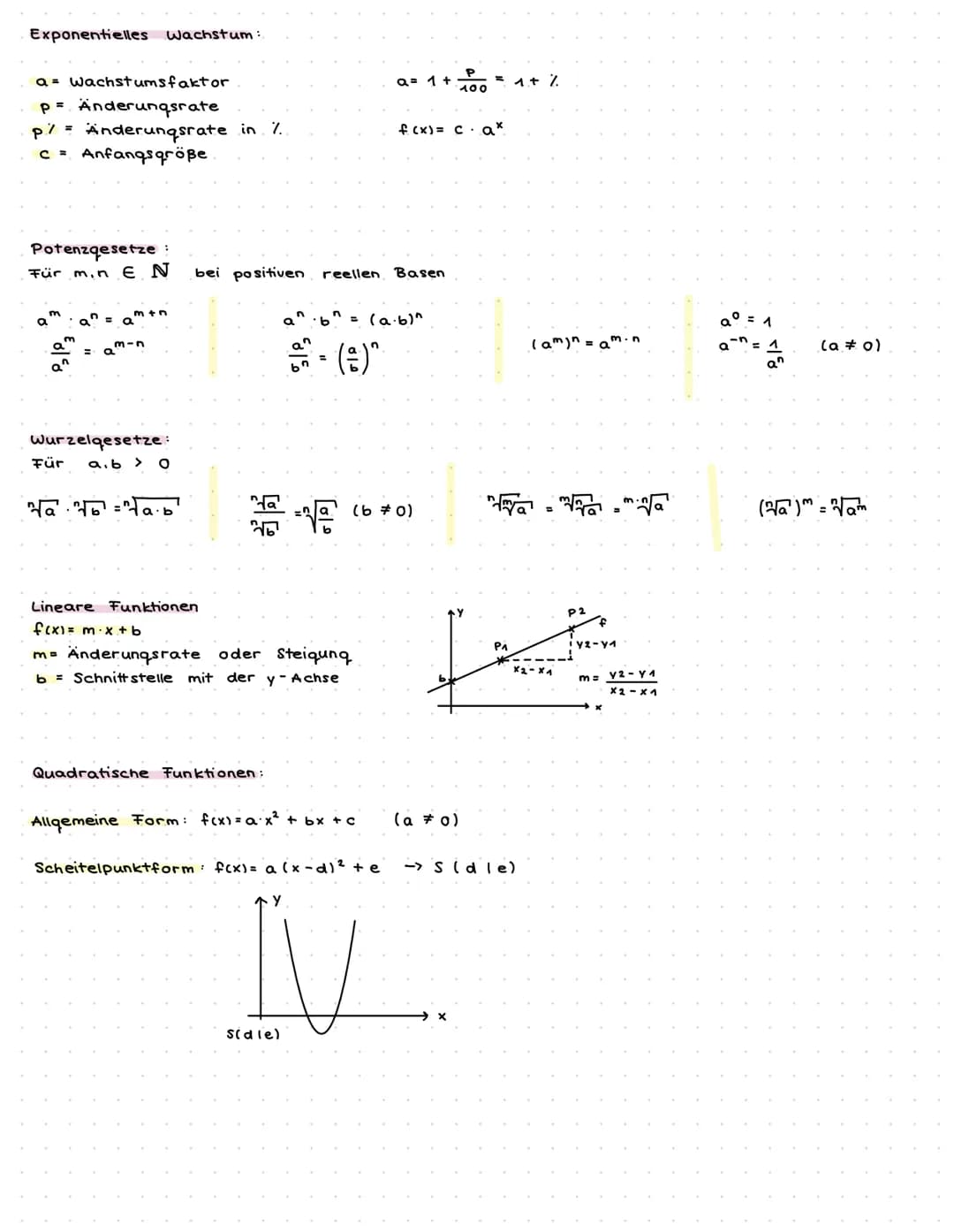 formelsammlung: 10. Klasse
Fiquren: A= Flächeninhalt
Quadrat:
A = 9²
u = 4:a
Dreieck :
A: 9. hg
2
u= a + b + c
Trapez:
a+c
2
A=
h
a
Satz des