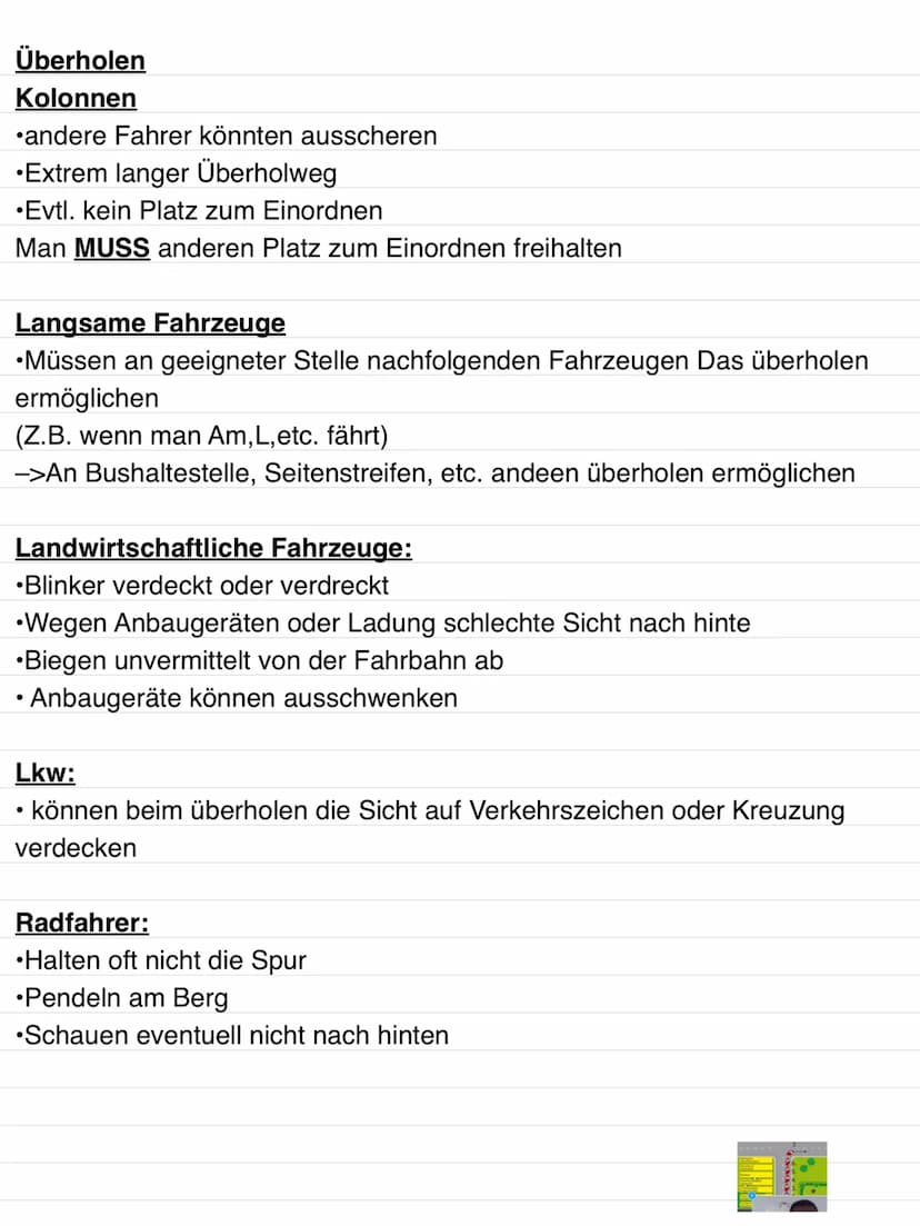 Thema 9
Verkehrsverhalten bei Fahrmanövern, Verkehrrsbeobachtung
0›
↑
♫♫
и ка
2 darf zuerst fahren, weil es eine halbe Fahrzeuglänge
vor der
