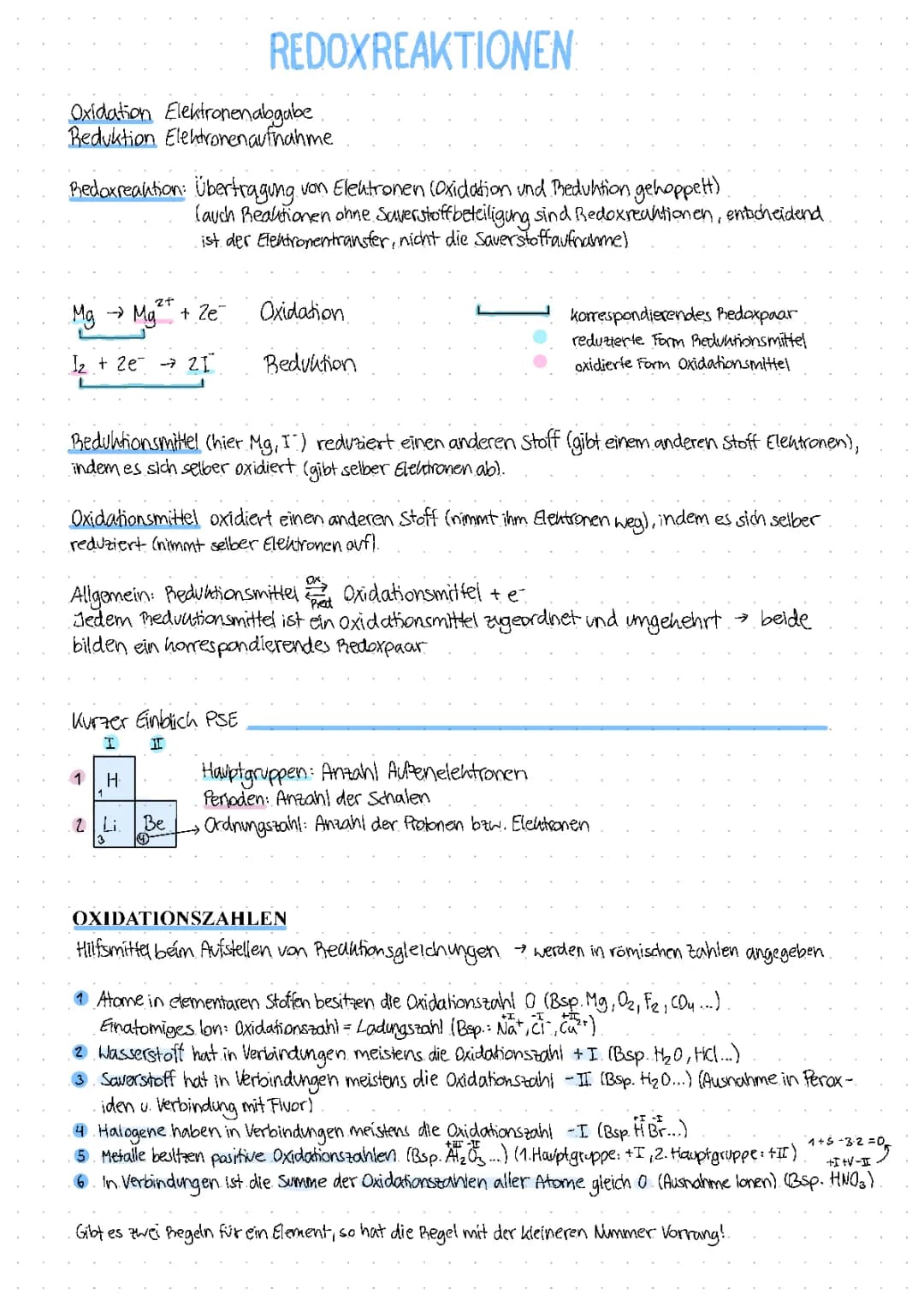 Redoxreaktionen