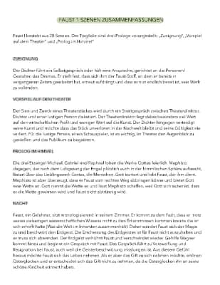 Know Faust 1 Szenen Zusammenfassungen  thumbnail