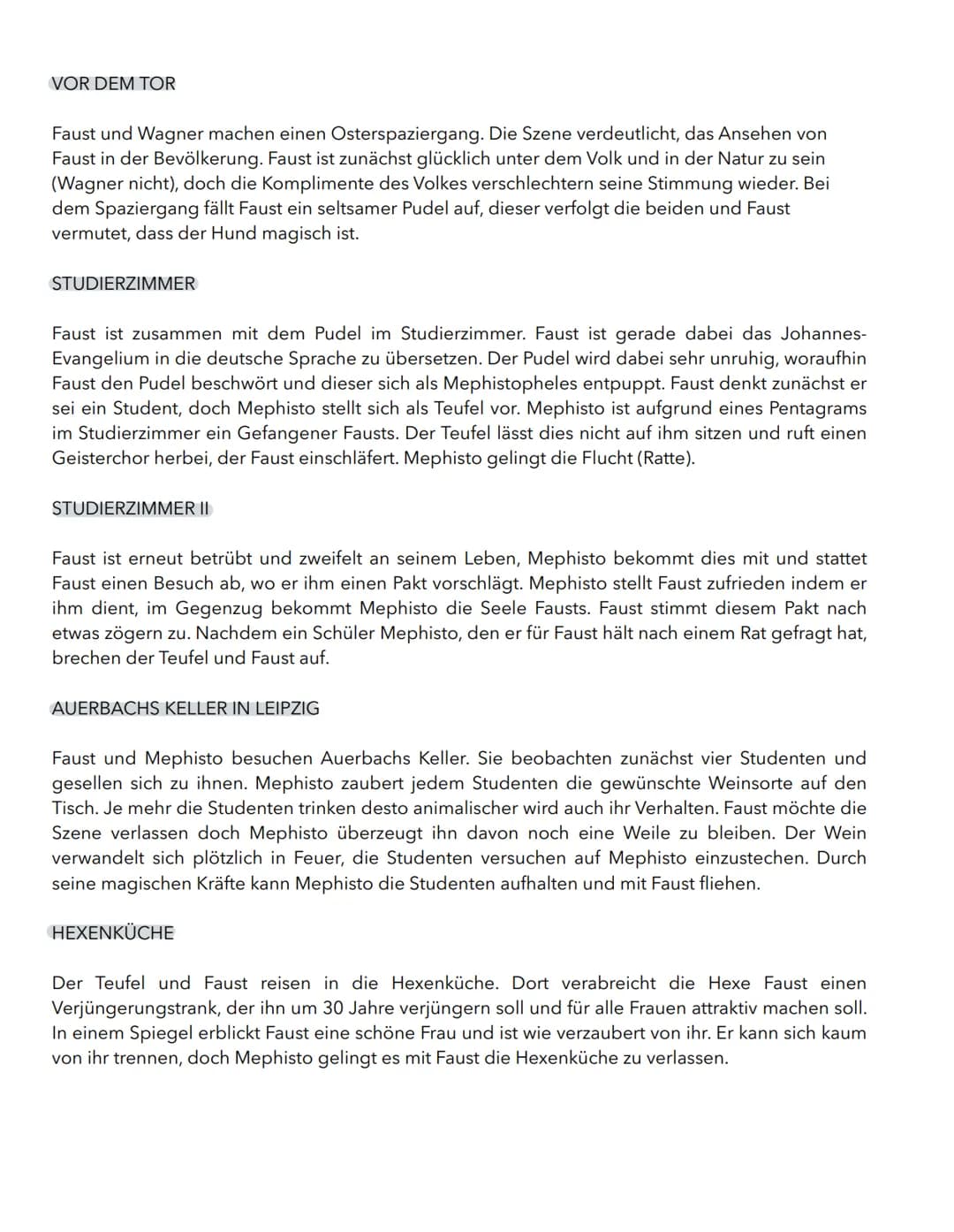 Faust I besteht aus 28 Szenen. Der Tragödie sind drei Prologe vorangestellt: „Zueignung", „Vorspiel
auf dem Theater" und „Prolog im Himmel"
