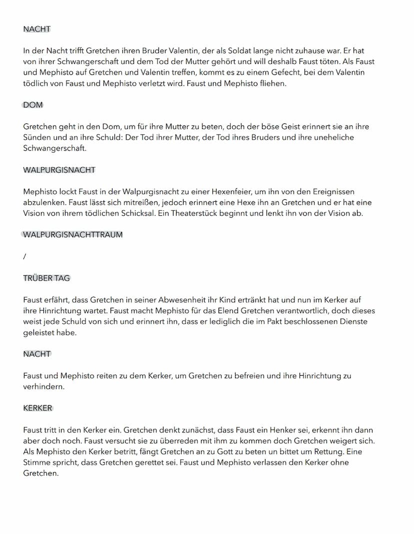 Faust I besteht aus 28 Szenen. Der Tragödie sind drei Prologe vorangestellt: „Zueignung", „Vorspiel
auf dem Theater" und „Prolog im Himmel"
