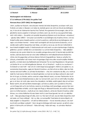 Know 1. D-Abi-Aufgabe / Pflichtlektüre: Klassenarbeit zu "Goldner Topf"/Hoffmann im Vergleich zu "Steppenwolf"/Hesse thumbnail