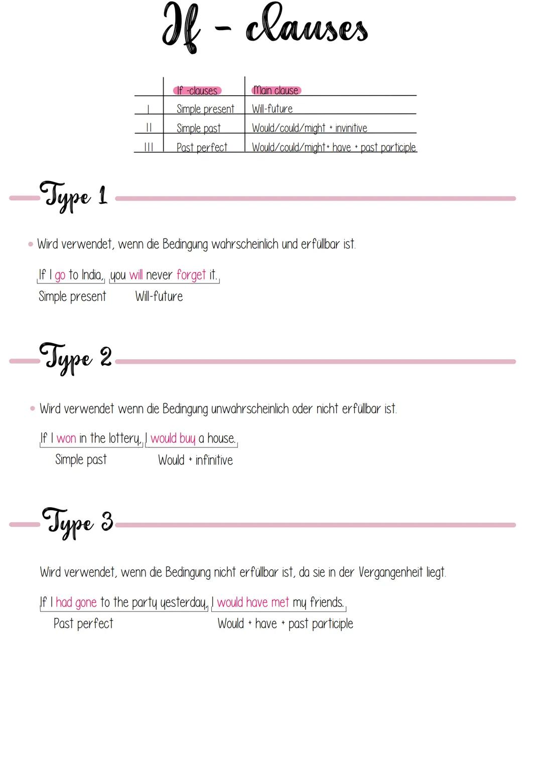 # If - clauses

|   | If-clauses    | Main clause                                  |
|---|---------------|----------------------------------