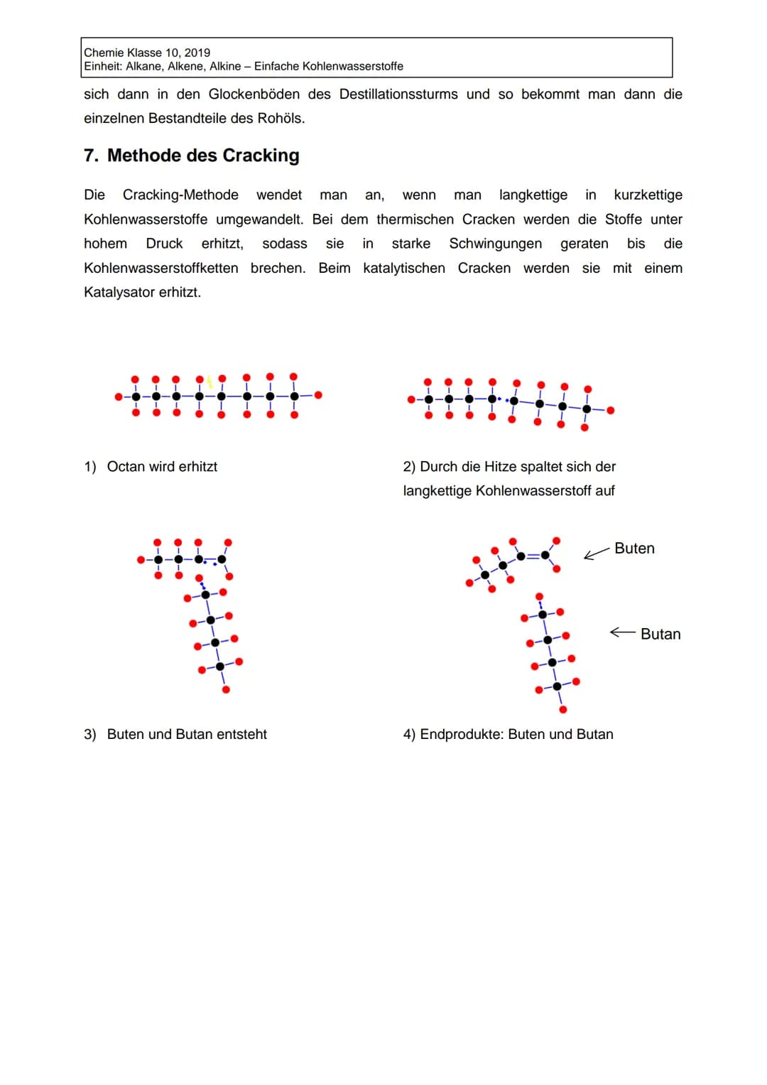 Chemie Klasse 10, 2019
Einheit: Alkane, Alkene, Alkine - Einfache Kohlenwasserstoffe
1. Entstehung/Bildung von Erdgas und Erdöl
Die Entstehu