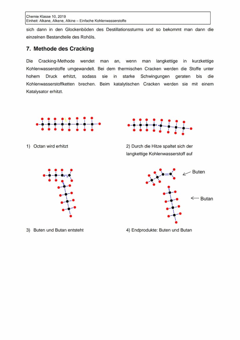 Chemie Klasse 10, 2019
Einheit: Alkane, Alkene, Alkine - Einfache Kohlenwasserstoffe
1. Entstehung/Bildung von Erdgas und Erdöl
Die Entstehu