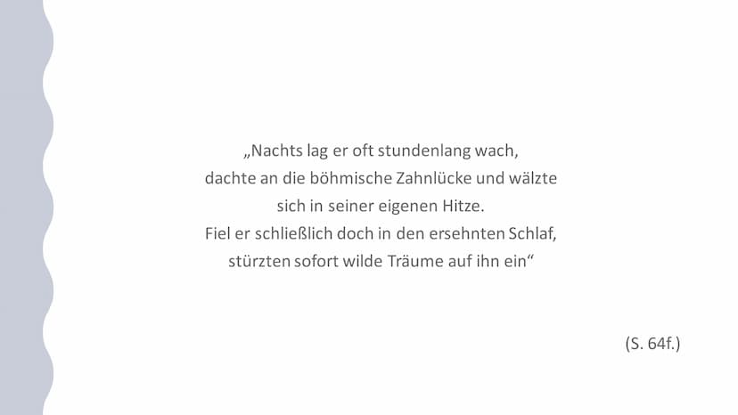 Träume
im Roman
,,Der
Trafikant"
Robert Seethaler
Der Trafikant ,,Nachts lag er oft stundenlang wach,
dachte an die böhmische Zahnlücke und 