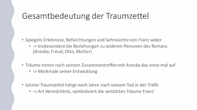 Träume
im Roman
,,Der
Trafikant"
Robert Seethaler
Der Trafikant ,,Nachts lag er oft stundenlang wach,
dachte an die böhmische Zahnlücke und 