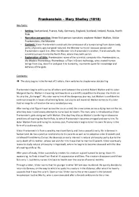 Know Frankenstein-Mary Shelley Zusammenfassung Englisch Lk thumbnail