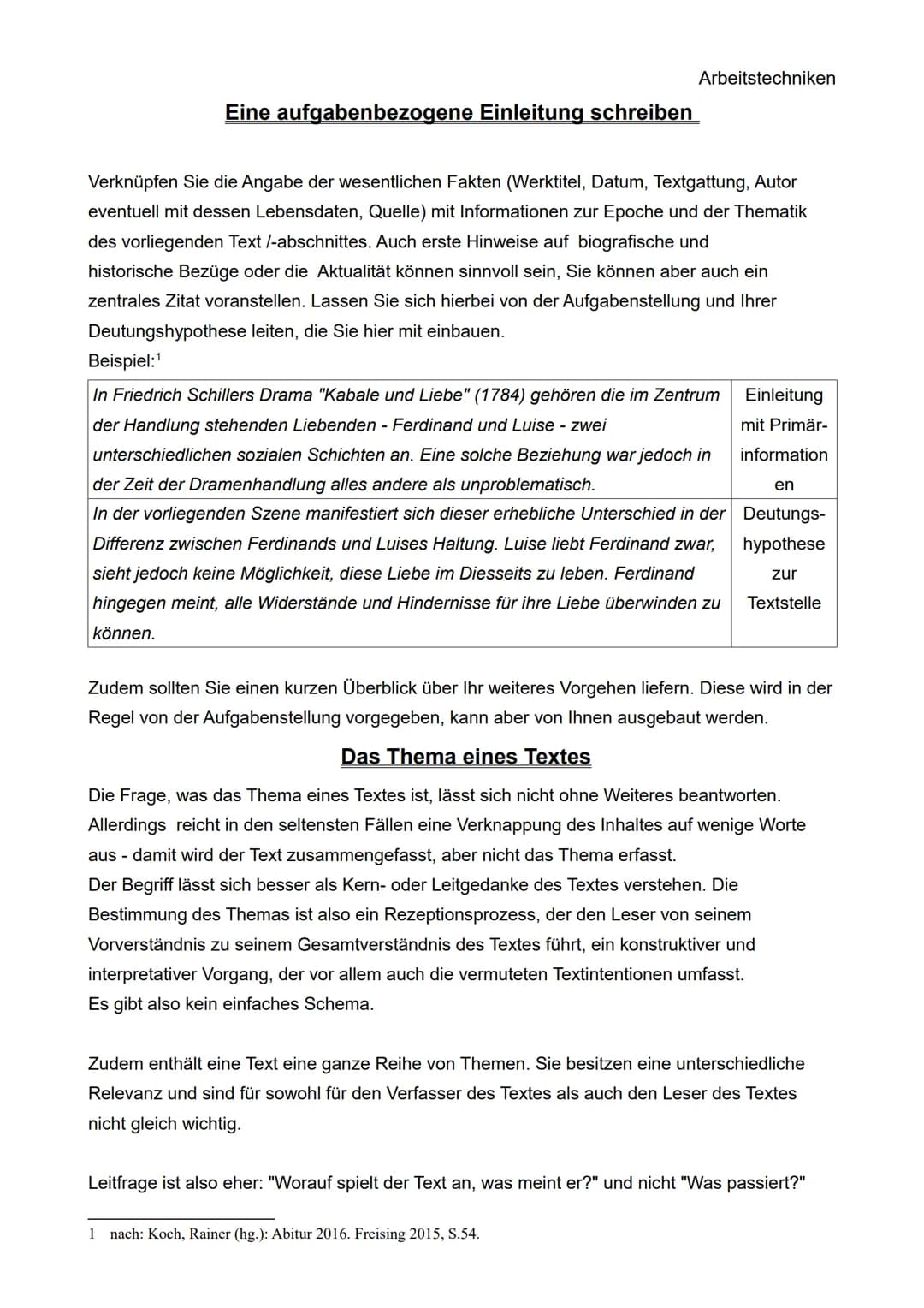  ●
Sie sollten sich im Laufe der Zeit mehrere Lesestrategien aneignen:
das überfliegende/ diagonale Lesen, bei dem Sie sich einen Überblick 