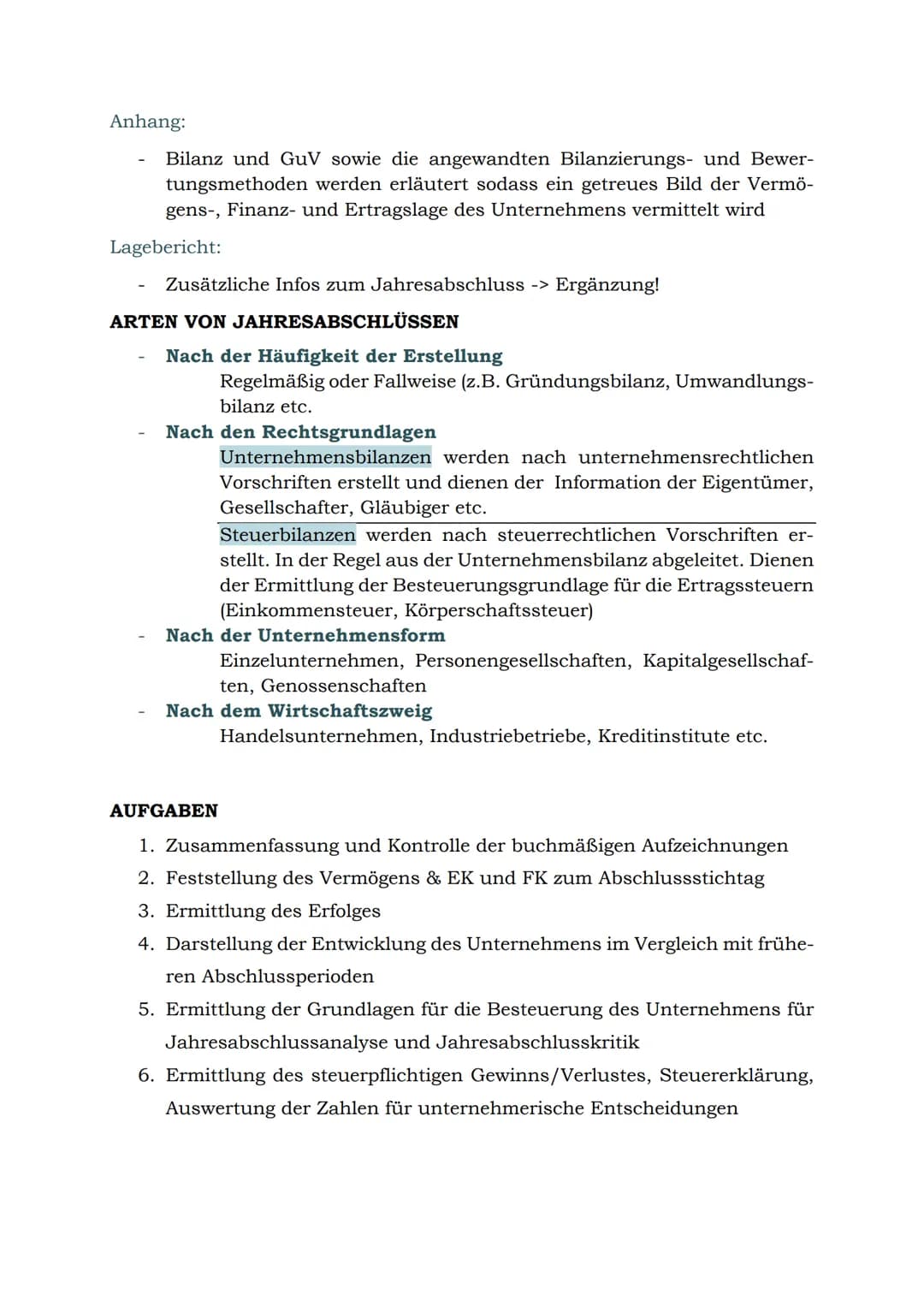 Der Jahresabschluss
GRUNDLAGEN
Unter der Aufstellung des Jahresabschlusses versteht man die Gesamtheit
der Tätigkeiten, die unter Beachtung 