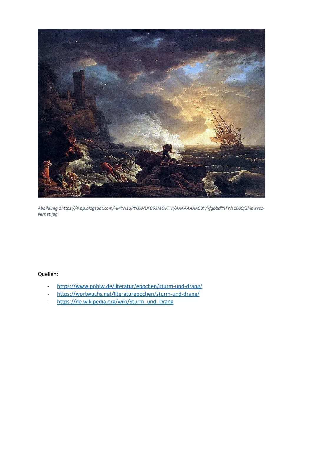 Fakten:
➤
Sturm und Drang
Begriff ,,Sturm und Drang" entstammt dem Titel eines Dramas von Friedrich Maximilian
Klinger
► Gegenbewegung zur A