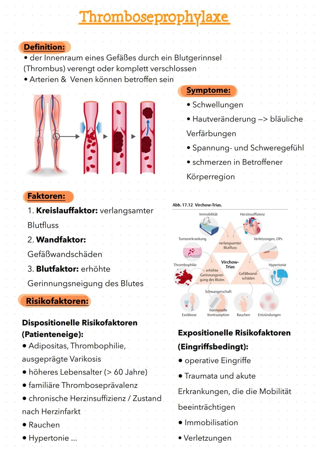 Definition:
der Innenraum eines Gefäßes durch ein Blutgerinnsel
(Thrombus) verengt oder komplett verschlossen
• Arterien & Venen können betr