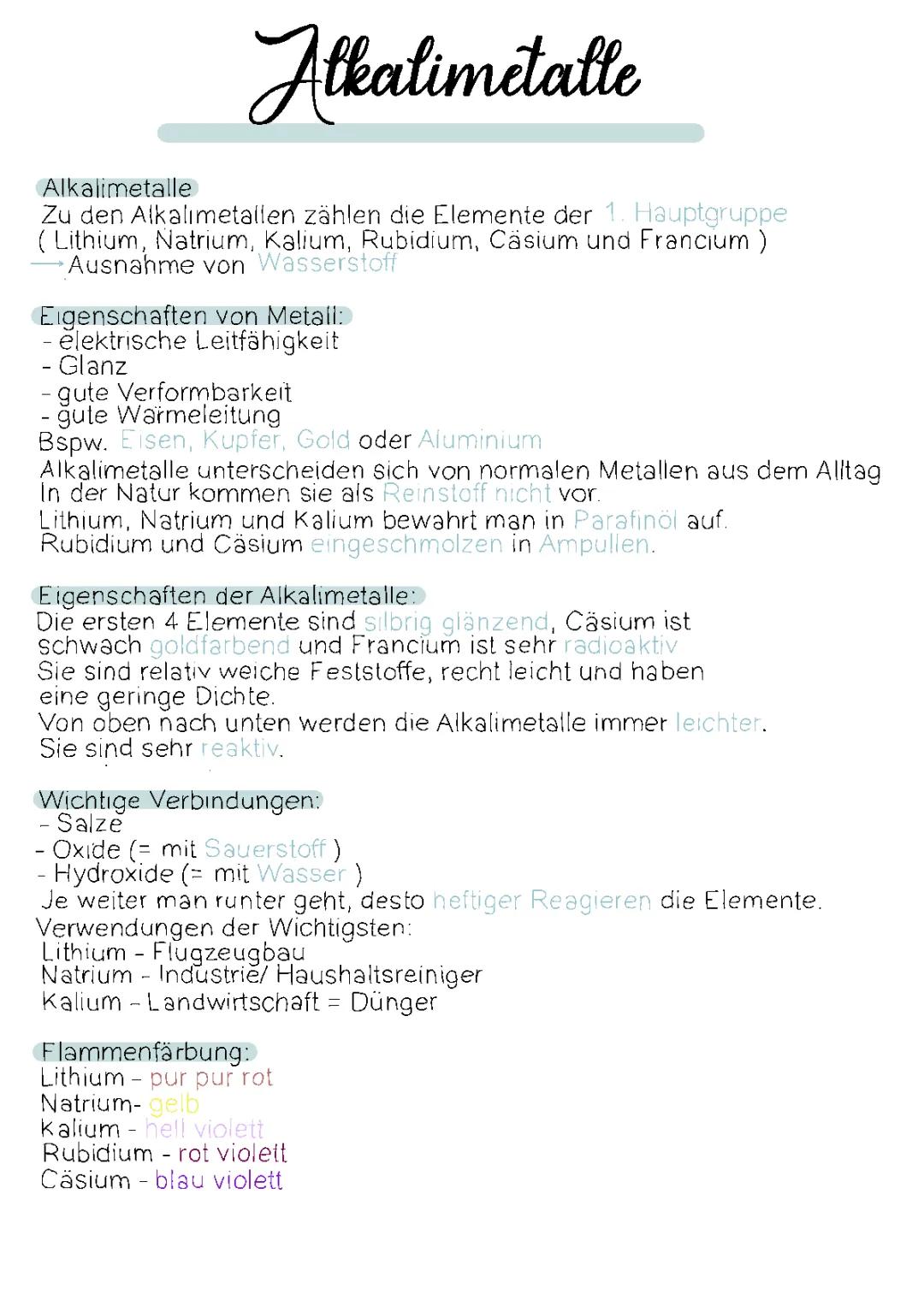 Was sind Alkalimetalle? Entdecke ihre Eigenschaften und Reaktionen!