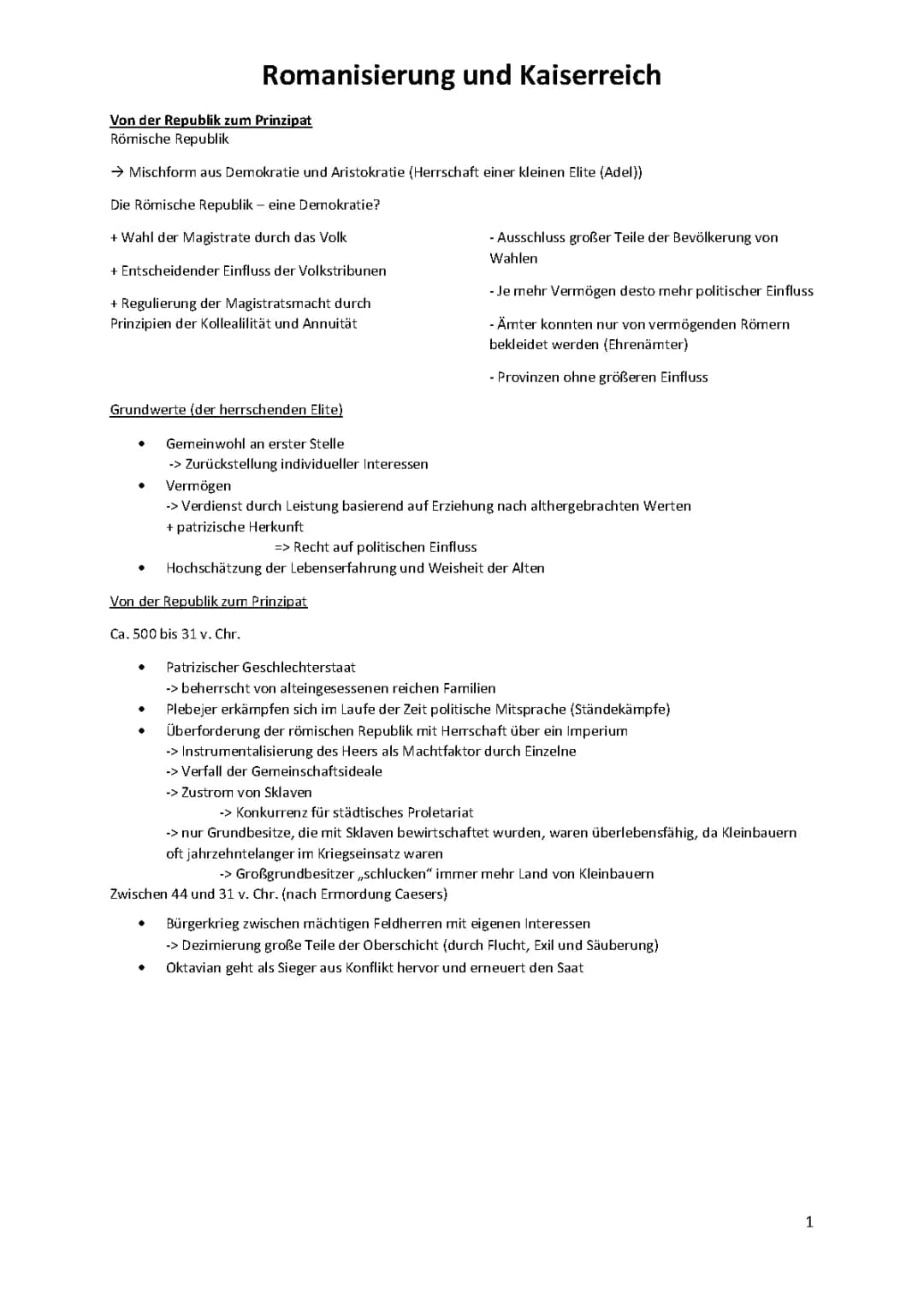 Prinzipat des Augustus einfach erklärt – Römische Kaiserzeit und Republik für Kinder