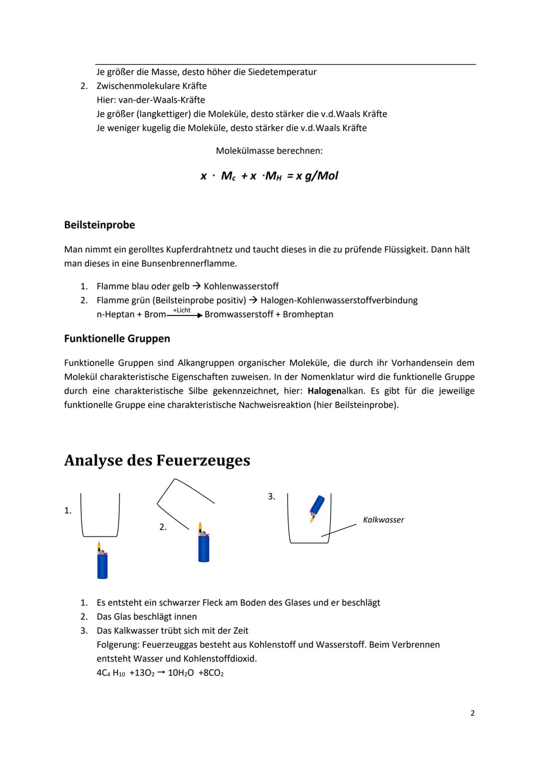 Alkane
Alkane sind Kohlenwasserstoffverbindungen ohne Doppel-/Dreifachbindungen.
Name
Methan
Ethan
Propan
Butan
Pentan
Hexan
Summenformel St