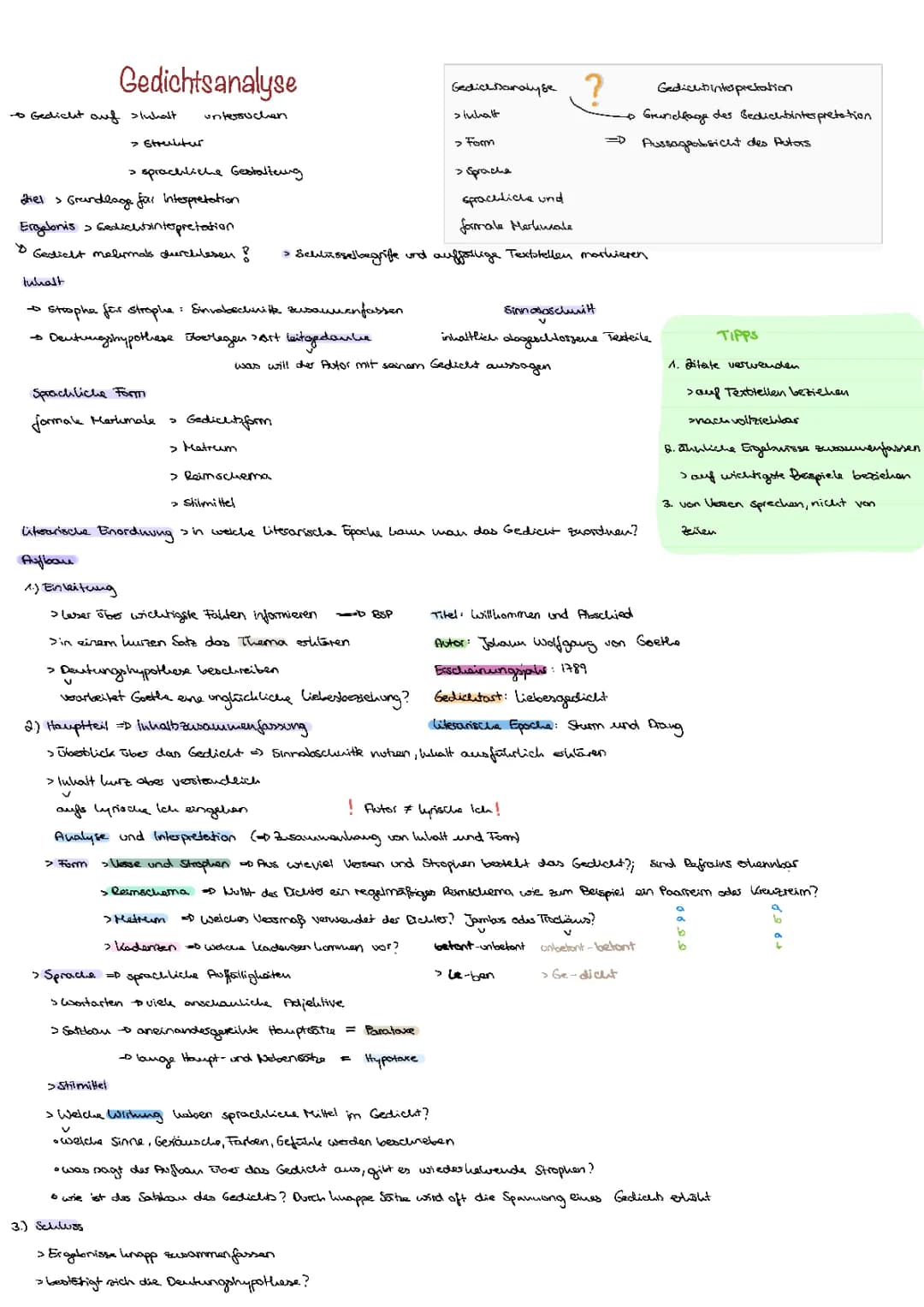 Gedichtsanalyse 