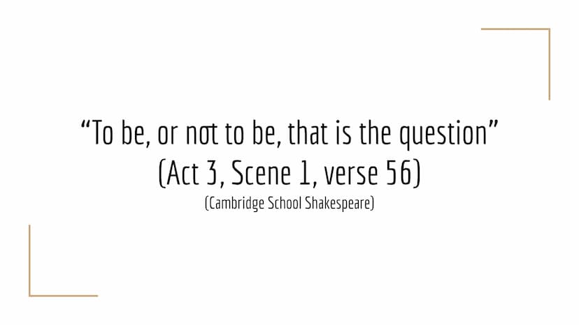 SHOR
AW
CALUMNIA
JACE
HAMLET
WILLIAM
SHAKESPEARE
BIBLIA
FE
ven
SOGEZIEN LY "To be, or not to be, that is the question"
(Act 3, Scene 1, vers