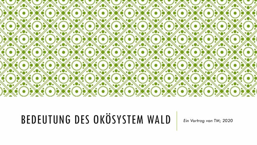 1. Grundlagen
Definition:
Ökosystem: Beziehungsgefüge zwischen Biotop und Biozönose
Wald: Biotop →→→ Lebensraum für Lebewesen
Wichtigkeit:
2